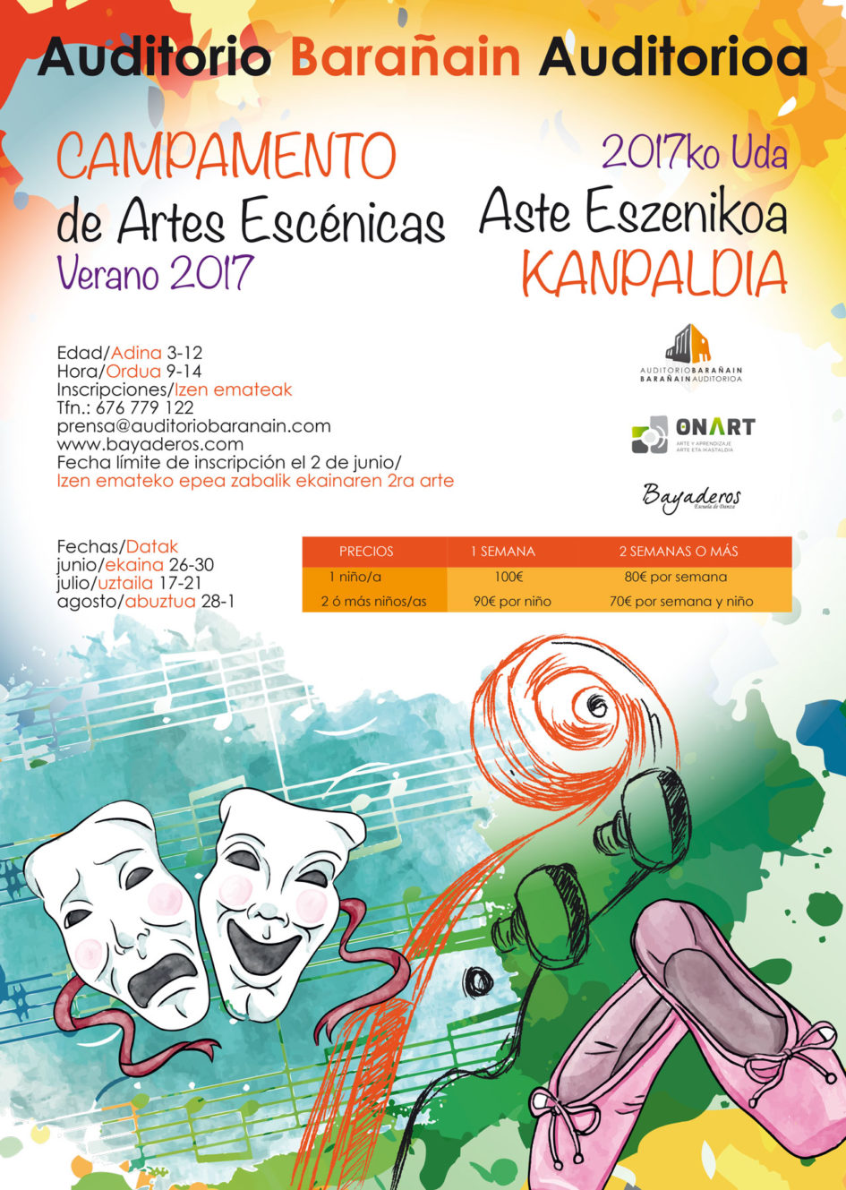 Cartel campamento de verano 2017